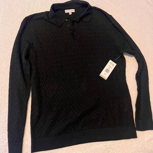 Geoffrey Beene Black Polo Sweater